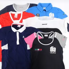 [6点セット] ディアドラ ルコック バボラ テニスウェア ドライシャツ タンクトップ プラシャツ ポロシャツ 半袖 長袖 M レディース