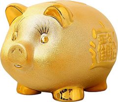 黄金豚さんの貯金箱 (小)サイズ