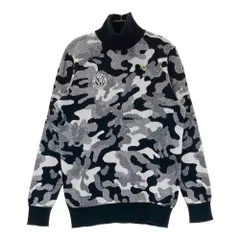 サイズ：1 PEARLY GATES パーリーゲイツ  タートルネック ニットセーター カモフラ柄 ブラック系 [240101331904] ゴルフウェア レディース ストスト