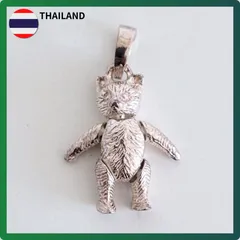 【新古品】タイ  ペンダントトップ  チャーム  ネックレス  シルバー  クマ  ヴィンテージ