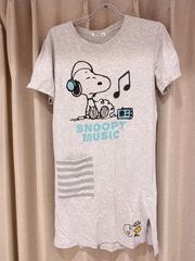 スヌーピー　シャツワンピ