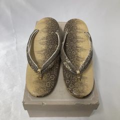 <美品> 蛇革　草履　23cm 和服　和装　ぞうり