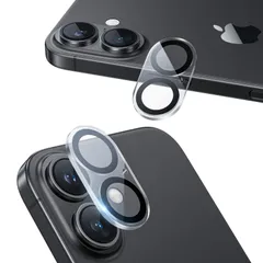 【新着商品】17/iPhone 16/iPhone iPhone 16 Plus 用 カメラ保護 カメラフィルム 全面保護 黒縁取り レンズカバー いphone17/ NIMASO いphone16/16plus 対応 2枚セット DCM24G1426