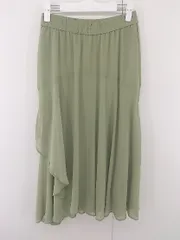 ◇ JEANASIS ジーナシス ロング フレア スカート サイズF グリーン系 レディース E  【1304120010468】