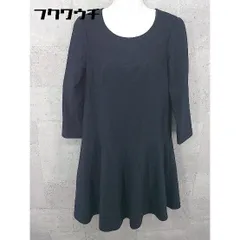 ◇ NATURAL BEAUTY ナチュラルビューティー 長袖 膝下丈 ワンピース サイズ38 ネイビー レディース 【中古】 【1002801857363】のサムネイル