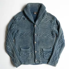 名作】RRL 【INDIGO SHAWL COLLAR CARDIGAN】M インディゴ ショール