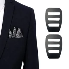 【もう崩れない！挿すだけ簡単キープ】ポケットチーフ ホルダー 2個セット 挿すだけ 型崩れ防止 結婚式 簡単 メンズ フォーマル スーツ ハンカチ _b