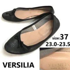 イタリア製★VERSILIA/ヴェルシリア★フラットパンプス/バレエシューズ【size:37/23.0-23.5/black/黒】pumps/Shoes/high heels◆sQ-629<sale>