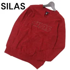 SILAS サイラス 秋冬 ウール混★ ロゴ キーネック ニット セーター Sz.S メンズ