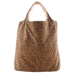 【BOTTEGAVENETA】ボッテガヴェネタ リバーシブル レオパード ヒョウ柄 ポリウレタン×ビニール 茶/ピンク レディース ハンドバッグ