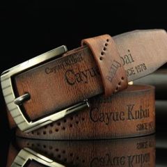 ☆ Coffee ☆ Men's PU Leather Belt, Stylish Casual Belt, Business Belt, Gentleman's Belt, Leather Belt, Business, Casual, PU Leather, Synthetic Leather, 110cm, Buckle Belt, Work, Job Hunting, Suit, Golf, Gift, Present