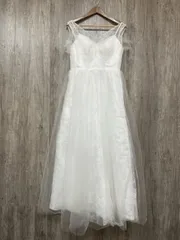 ウエディングドレス チュール レースアップ ワンピース 白 ■■ レディース