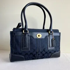 Coach Vintage y2k Hampton Signature Canvas Tote Purse Handbag Bag Black