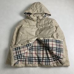 BurberryLONDON】汚れあり ファー欠品 ピンクダウンノバチェック