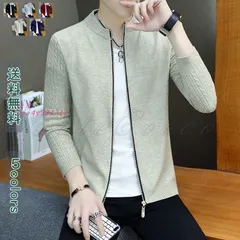 送料無料 カーディガン メンズ カーデ 春 春服 無地 ビジネス 長袖 ニットジャケット オフィス 通勤 立ち襟 ギフト ファスナー 細身のシルエット 通学 コート  vii4v931713