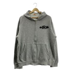HOLLYWOOD RANCH MARKET / ハリウッドランチマーケット | バックプリント ロゴ  ジップ スウェット フーディ | 4 | グレー | メンズ