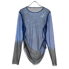 RIM.ARK リムアーク 24SS Photograph printed tops フォトグラフプリントメッシュトップス 460HSL80-0011 ブルー F