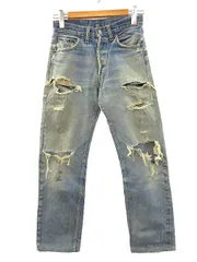 リーバイス Levi's 70s 501 66前期 オリジナル デニムパンツ 刻印6 セルビッチ 赤耳 ヴィンテージ ジーンズ グランジ