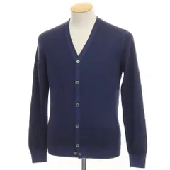 【中古】グランサッソ GRAN SASSO ウール ニット カーディガン ネイビー【サイズ44】【メンズ】のサムネイル