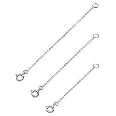 【数量限定】チェーン 延長 金属アレルギー対応 ネックレス ネックレス アジャスター 延長調整 シルバー925 パーツ アクセサリー アジャスターチェーン 5cm 8cm 10cm 3本セット