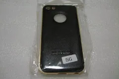 iPhone5 5S SE 初代 4インチ 本革 金属フレーム スマホケース カバー A 黒色 A976