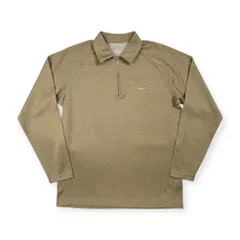 NIKE GOLF ナイキ ゴルフ ハーフジップ 長袖 ポロシャツ サイズ L /メンズ/ベージュ系/スポーツ