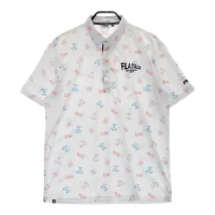サイズ：LL FILA GOLF フィラゴルフ  半袖ポロシャツ 総柄 ホワイト系 [240101451524] ゴルフウェア メンズ ストスト