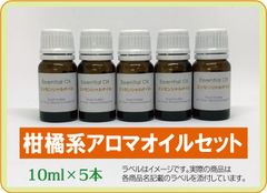 柑橘系 精油セット　10ml×5本（アロマストーンプレゼント）