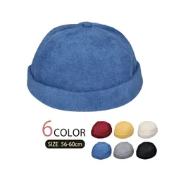 ロールキャップ 帽子 フィッシャーマンキャップ おしゃれ メンズ レディース 無地 シンプル コーデュロイ 6カラー 男女兼用 秋 冬 防寒 保温性 吸湿性