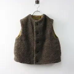 未使用 定価7.1万 2024AW 45R 45rpm フォーティファイブアール ウールボア×ナイロンのベスト 3/グレー×カーキ【2400014245950】
