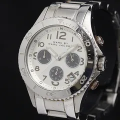 箱付 稼働  マークバイマークジェイコブス QZ シルバー文字盤 MBM3155 メンズ腕時計 2000000 NSK KMR