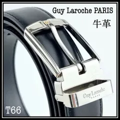 【B級品】 Guy Laroche PARIS ベルト レザー  T66 黒 ブラック