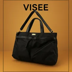 Visee ヴィゼ　ハンドバッグ　2way　ナイロン　ブラック　I908-2