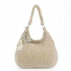 美品 アンテプリマ チャーム付 ワイヤーバッグ ショルダー 肩掛け ホーボー トート ハンド ゴールド レディース RRE CS31-10【中古】