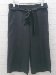 ◇ ◎ UNTITLED アンタイトル リボン付き ガウチョ パンツ サイズ2 ブラック系 レディース  【1002800906864】