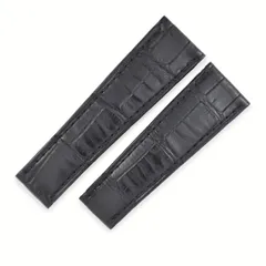 ✳️訳ありロレックス 腕時計 純正 クロコベルト 20mm ブラック