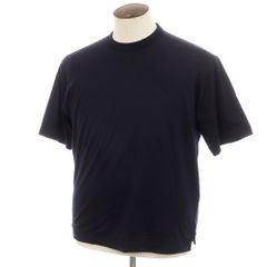 【中古】ランバン LANVIN ウール クルーネック 半袖Ｔシャツ ダークネイビー【サイズ48】【メンズ】