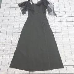 ◇ Θ ルエレ シンプル系 ノースリーブ 膝下丈 ワンピース サイズM ブラック系 レディース E  【1508060017079】