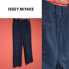 ISSEY MIYAKE 90s リネン混 ワイドパンツ イージーパンツ ブルー 