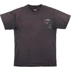 古着 ハーレーダビッドソン Harley-Davidson ドクロ柄 スカル柄 モーターサイクル バイクTシャツ USA製 メンズS相当/eaa585332のサムネイル