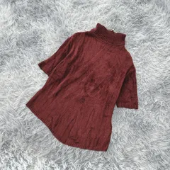 ■【日本製】CECI OU CELA  セシオセラ  半袖ニット【M】 美品  大人カワイイ  レディース  茶系  ブラウン【送料無料】のサムネイル