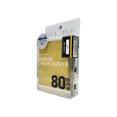 アローン(Allone) カードスリーブ 2重目 透かし防止エンボスカラースリーブ 62x89mm ミニ イエロー 80枚入り 遊戯王 ヴァンガード バトルスピリッツ 対応 ALG-CSMNNESYE8 0