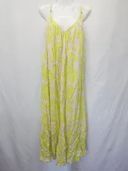 ◇ ⊂ GAP ギャップ 花柄 キャミソール ロング丈 ワンピース サイズM イエロー ベージュ レディース E  【1411070009838】