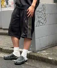 Needles ブラック ショートパンツ NEEDLES【B'2nd EXCLUSIVE】別注TRACK PANT SHORTS - POLY