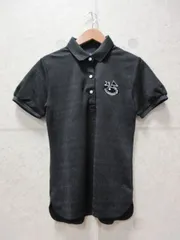 23区GOLF ゴルフウェア ポロシャツ 半袖 総柄 ロゴ ブラック サイズ0