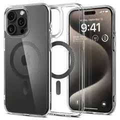 【新着商品】Spigen 【創業18年の技術力】 iPhone 15 Pro Max ケース クリア MagSafe対応 米軍MIL規格 ウルトラ・ハイブリッド・マグフィット ACS06578 (カーボン・ファイバー)