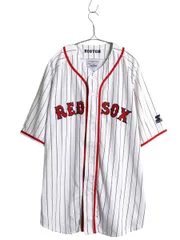 【お得なクーポン配布中!】 90s レッドソックス ベースボール シャツ メンズ L / オールド MLB オフィシャル スターター 大リーグ ユニフォーム ゲームシャツ ジャージのサムネイル
