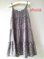 1052y【春夏コーデ】シュカ 古着 キャミソール レディース Ⅿサイズ 花柄