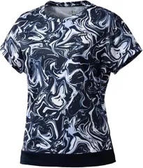 【新品】prince（プリンス） レディース ウィメンズ ゲームシャツ テニスウェア バドミントンウェア 吸汗速乾 UPF50 遮熱 半袖シャツ　ネイビー WS3059-127