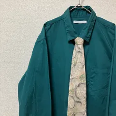 ネクタイ　シャツ　セット　緑系　オシャレシャツ